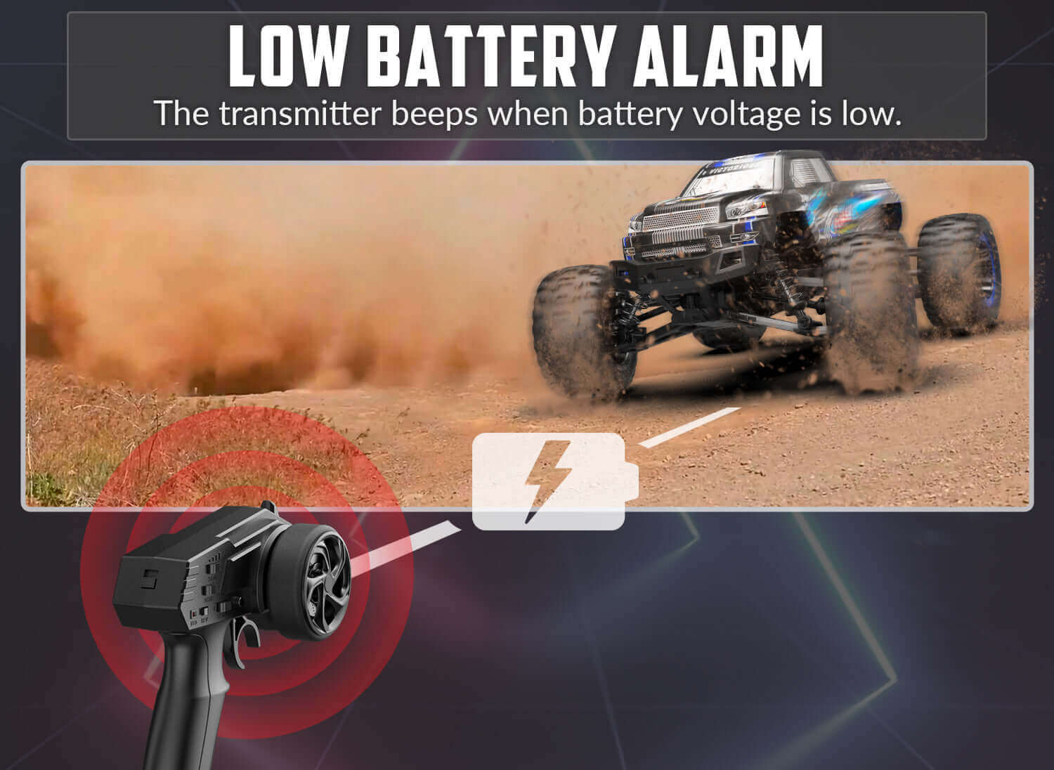 Racent Crossy 1/16 Scale 4x4 RC Monster Truck - 30mph Fast, High Speed, Off Road - Velora Luxury Fashion