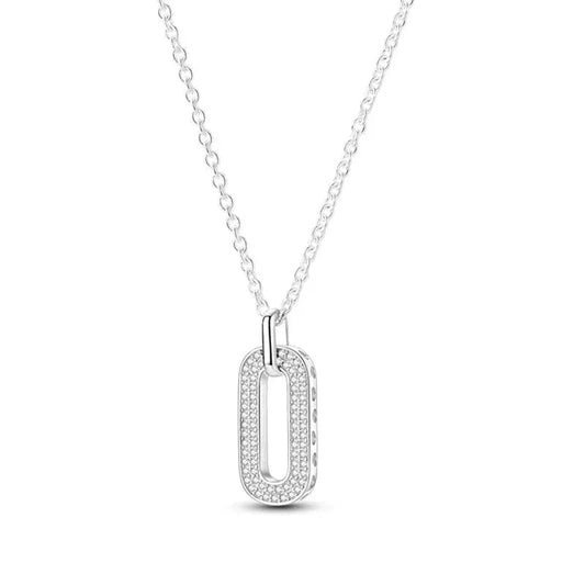 Radiant Oval Sterling Silver Pendant Necklace - Velora Luxury Fashion