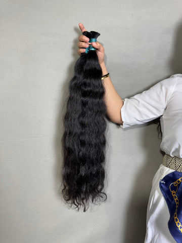 Raw Indian Wavy Bulk Hair Bundles - Velora Luxury Fashion