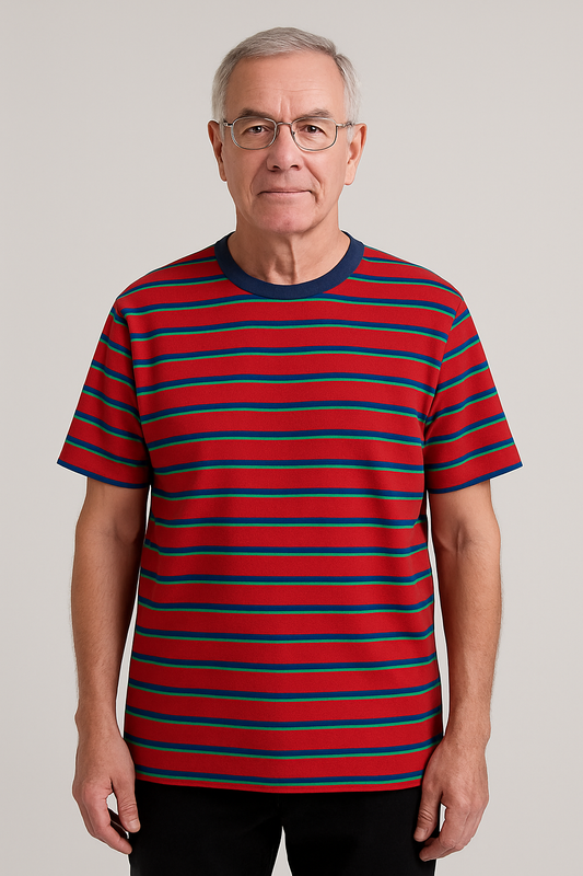 Adaptive Back-Open Striped Tee Adaptive Comfort Clothing