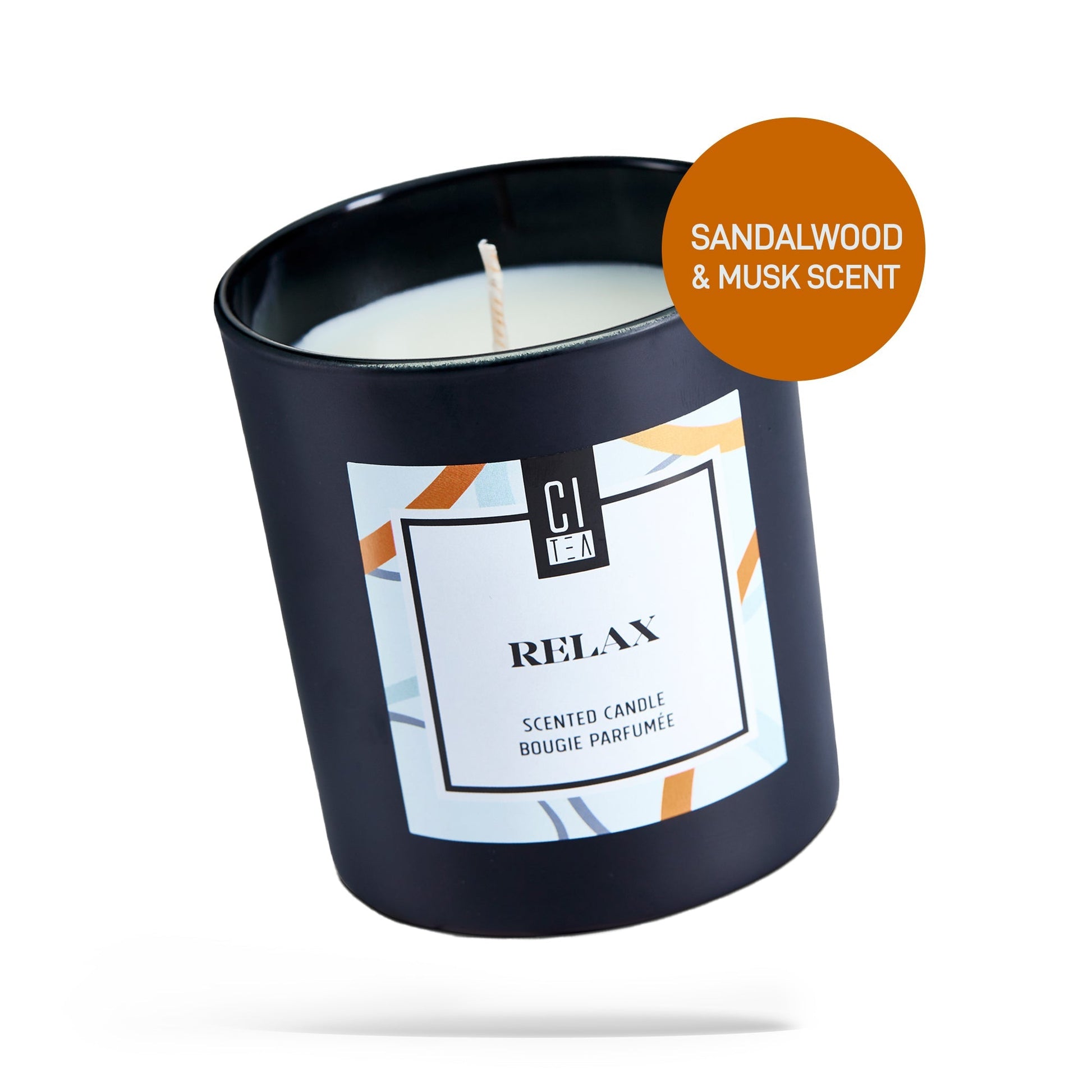 Relax Soy Wax Candle - Sandalwood and Musk - 8 oz - Velora Luxury Fashion