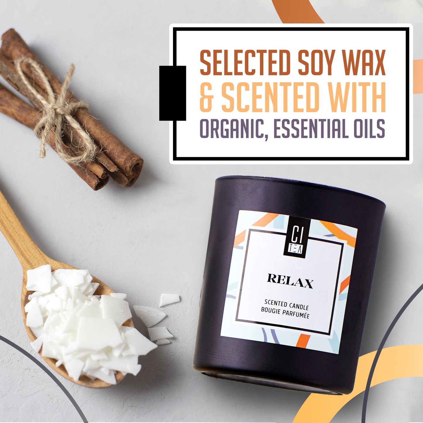 Relax Soy Wax Candle - Sandalwood and Musk - 8 oz - Velora Luxury Fashion