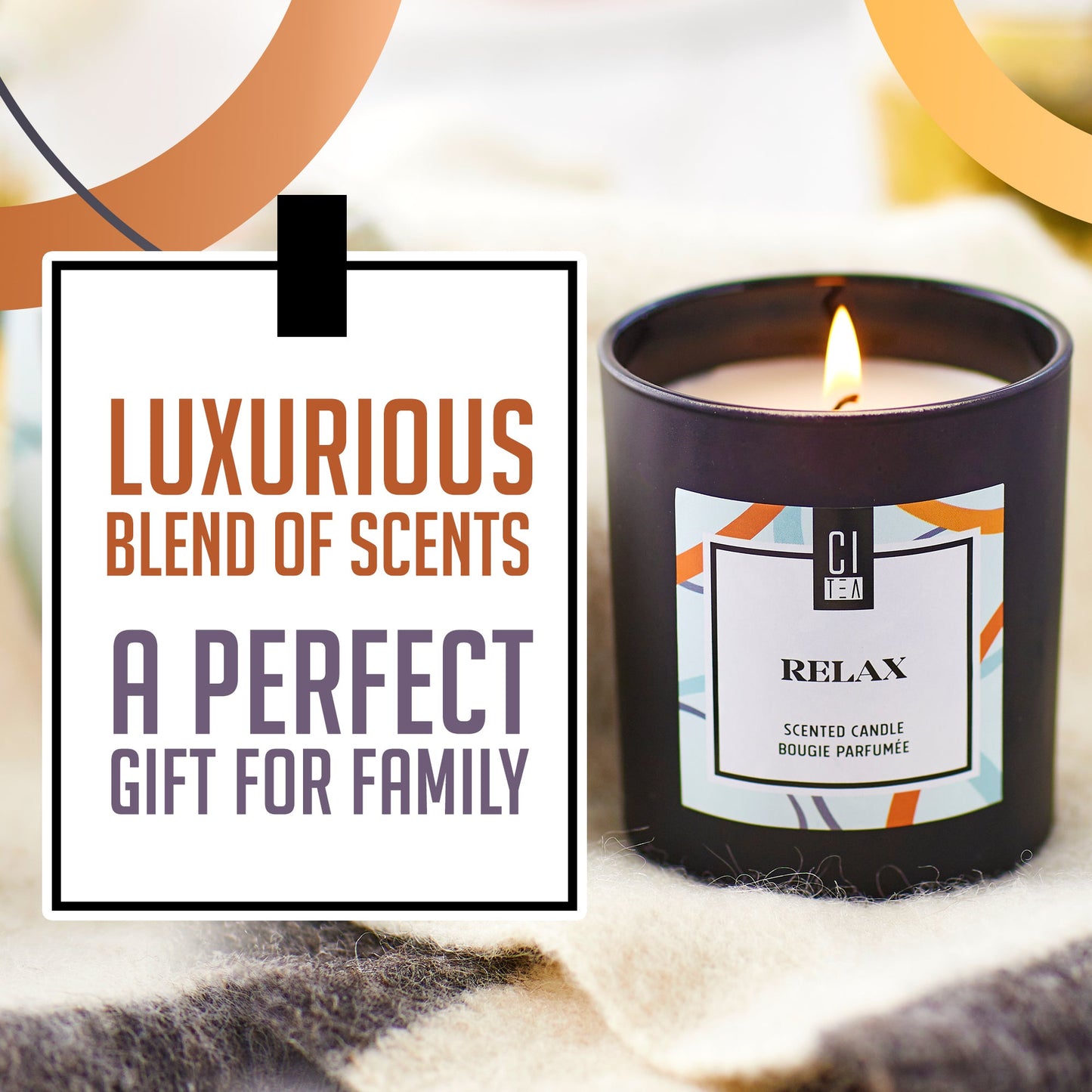 Relax Soy Wax Candle - Sandalwood and Musk - 8 oz - Velora Luxury Fashion