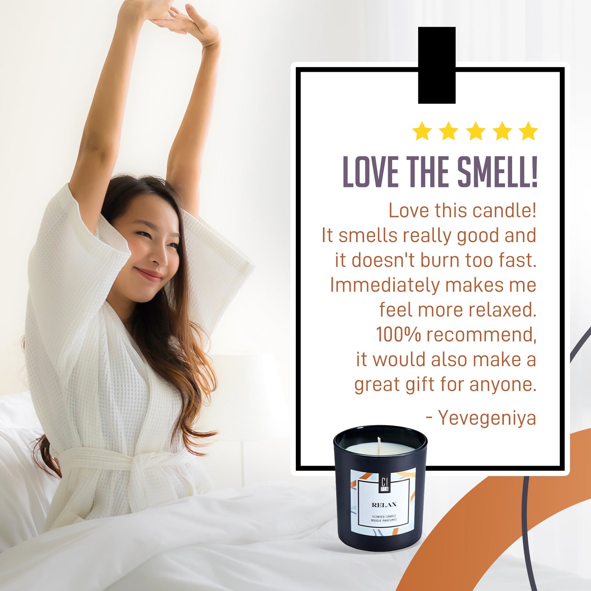 Relax Soy Wax Candle - Sandalwood and Musk - 8 oz - Velora Luxury Fashion