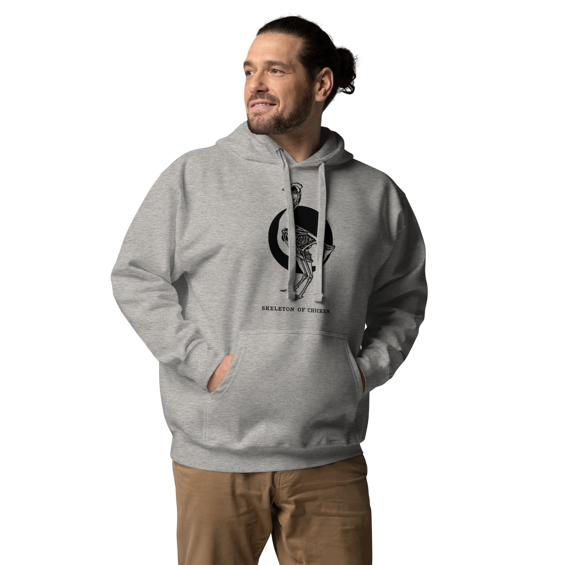 Retro Chicken Skeleton Unisex Premium Bunny Hug (Hoodie) - Velora Luxury Fashion