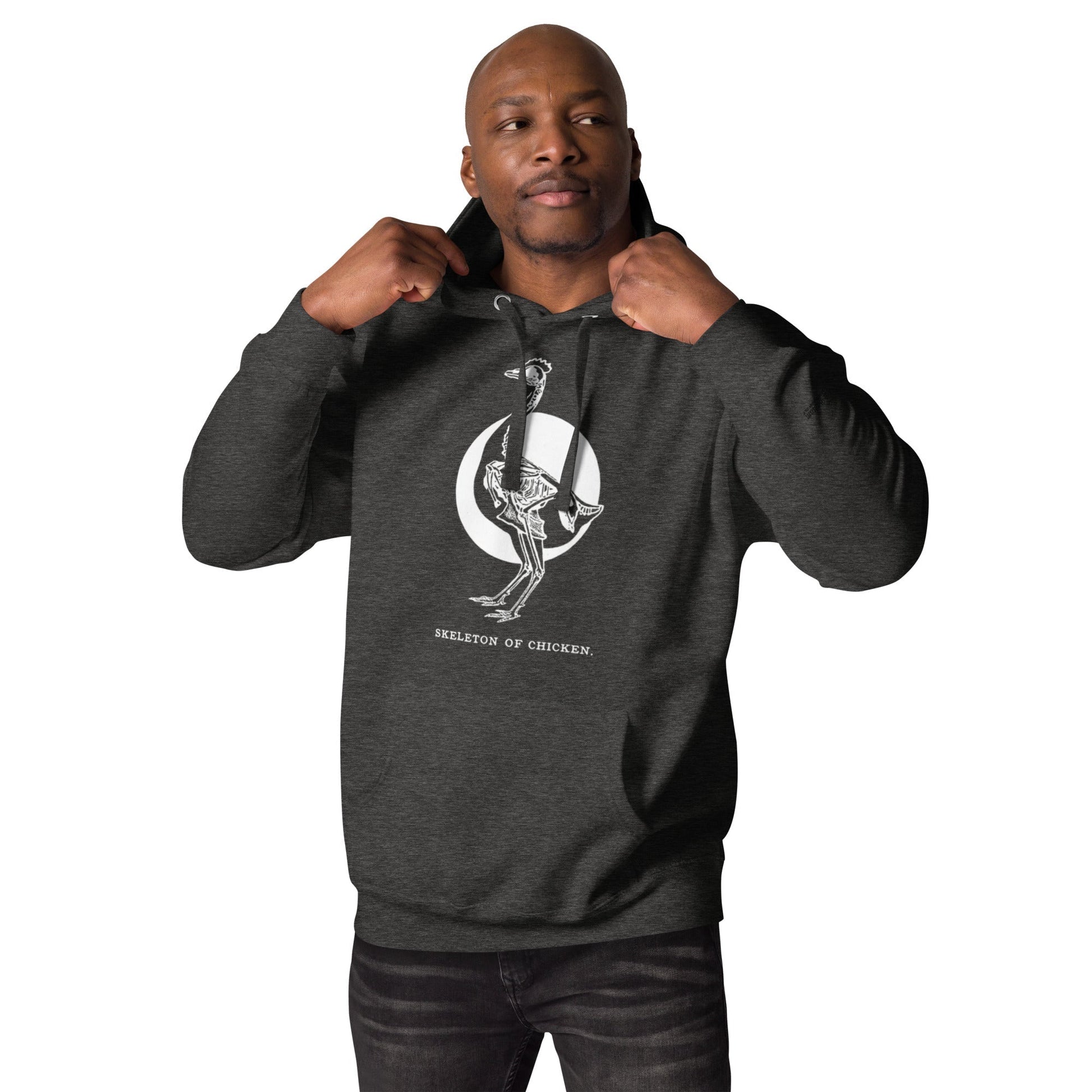 Retro Chicken Skeleton Unisex Premium Bunny Hug (Hoodie) - Velora Luxury Fashion