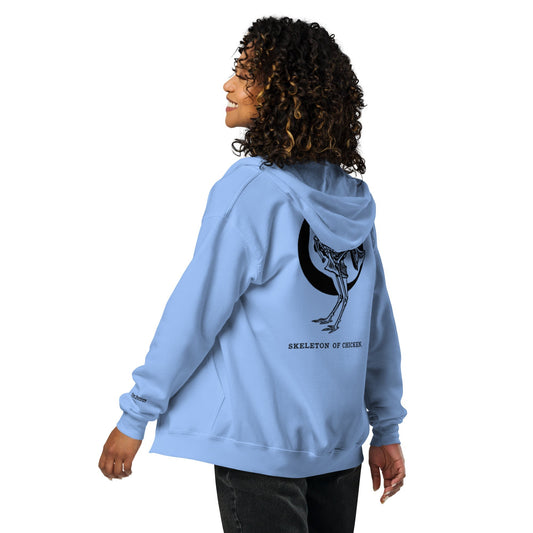 Retro Chicken Skeleton Unisex heavy blend zip hoodie - Velora Luxury Fashion