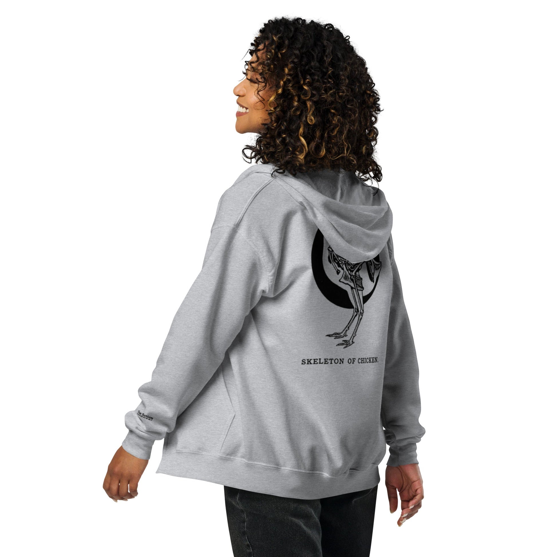 Retro Chicken Skeleton Unisex heavy blend zip hoodie - Velora Luxury Fashion