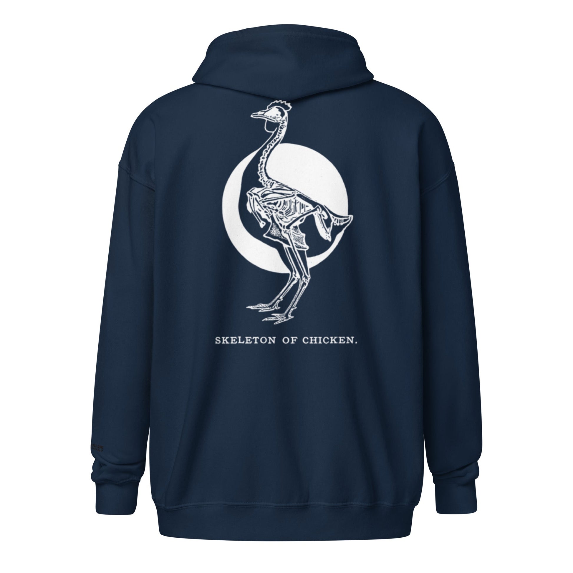 Retro Chicken Skeleton Unisex heavy blend zip hoodie - Velora Luxury Fashion