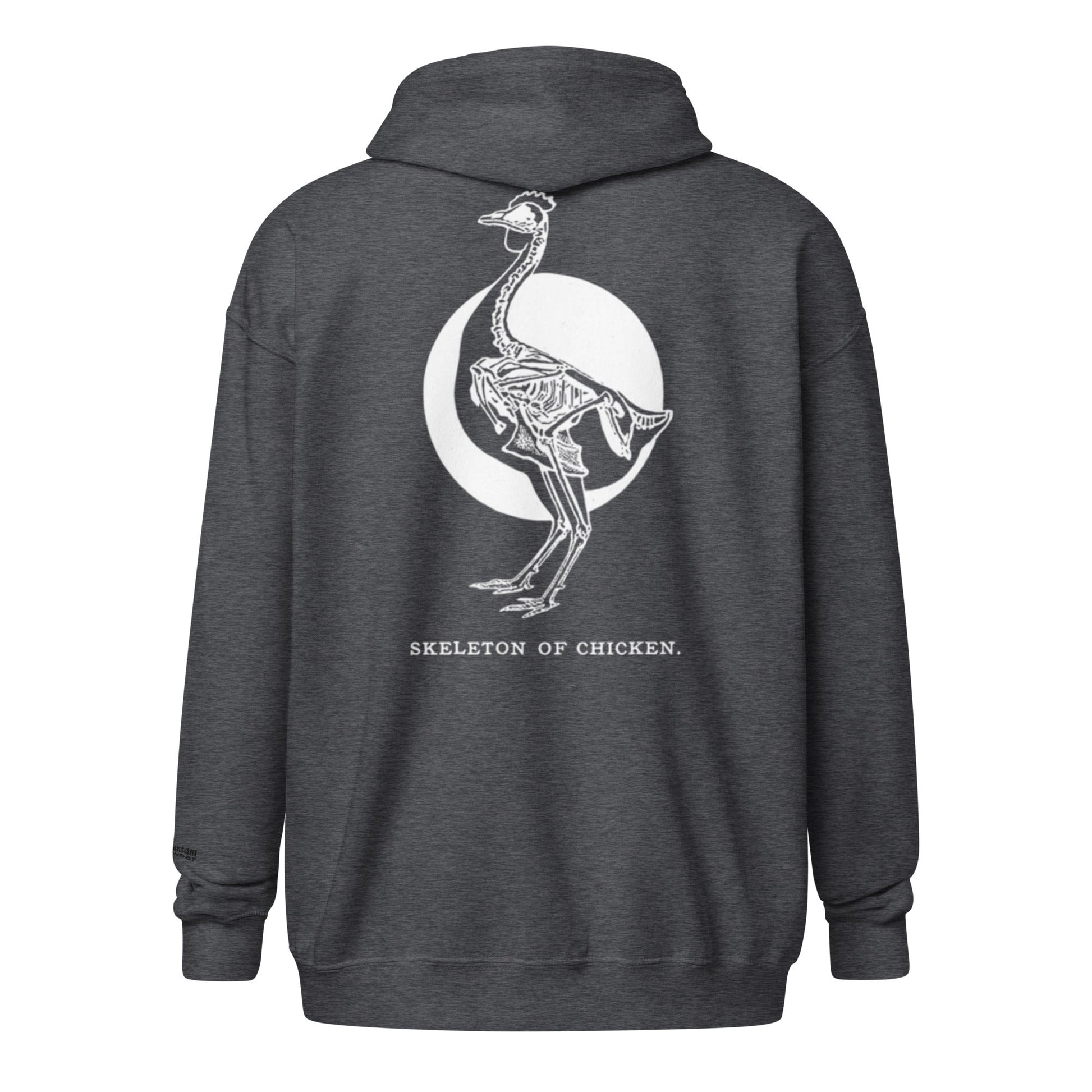 Retro Chicken Skeleton Unisex heavy blend zip hoodie - Velora Luxury Fashion