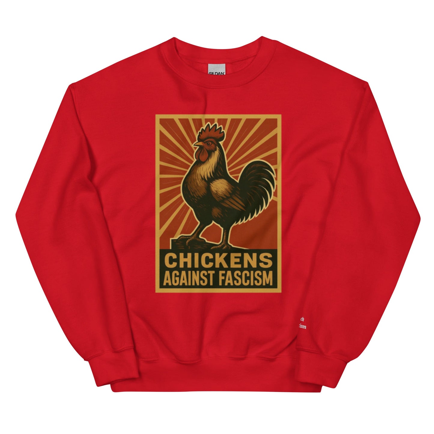 Retro Chickens Against Fascism Unisex Sweatshirt - Velora Luxury Fashion