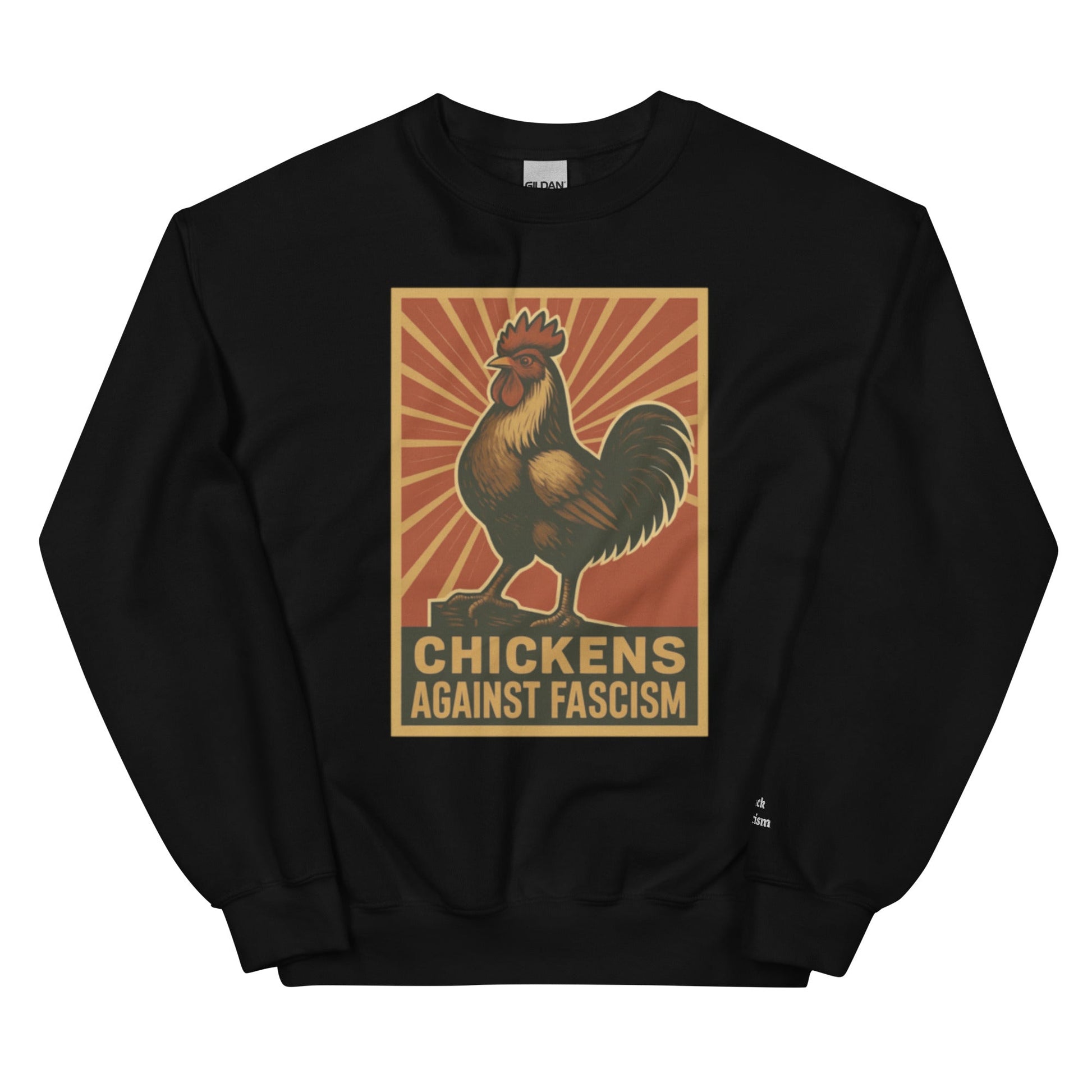 Retro Chickens Against Fascism Unisex Sweatshirt - Velora Luxury Fashion