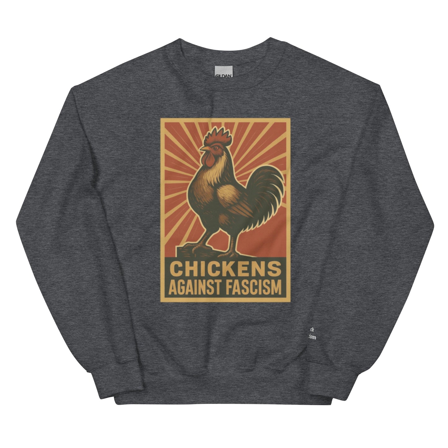 Retro Chickens Against Fascism Unisex Sweatshirt - Velora Luxury Fashion