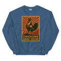 Retro Chickens Against Fascism Unisex Sweatshirt - Velora Luxury Fashion