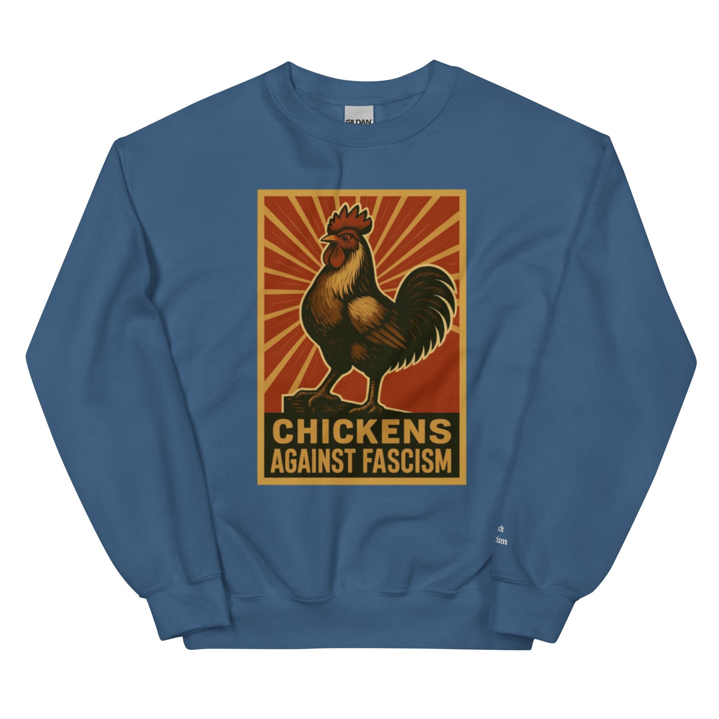 Retro Chickens Against Fascism Unisex Sweatshirt - Velora Luxury Fashion