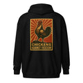 Retro Chickens Against Fascism Unisex heavy blend zip Bunny Hug (Hoodie) - Velora Luxury Fashion