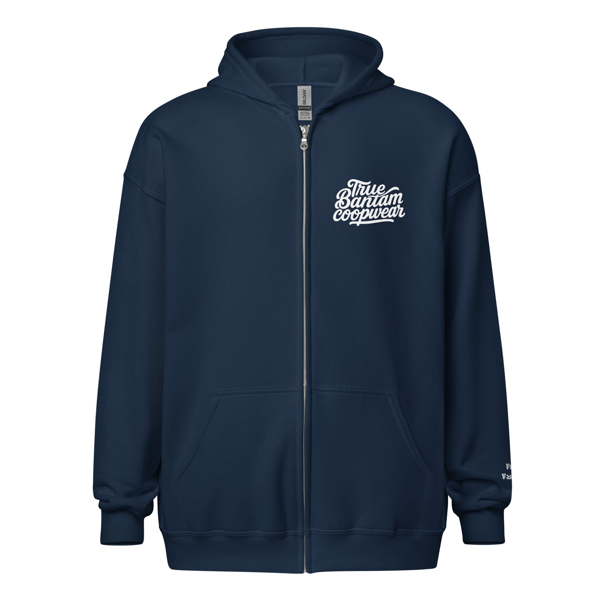 Retro Chickens Against Fascism Unisex heavy blend zip Bunny Hug (Hoodie) - Velora Luxury Fashion