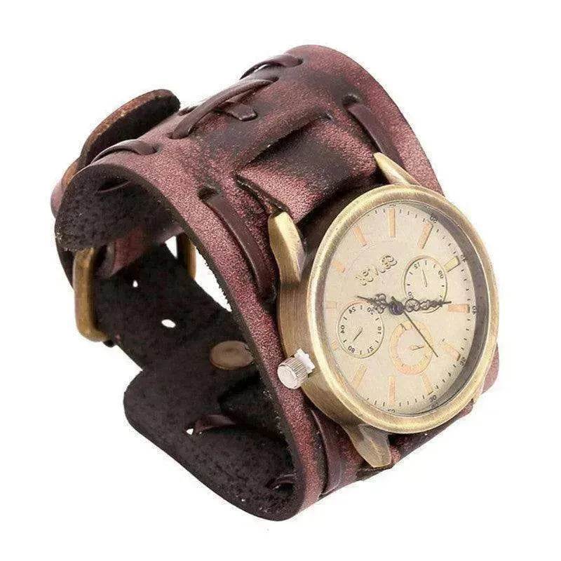 Retro Cowhide Men's Punk Watches - Velora