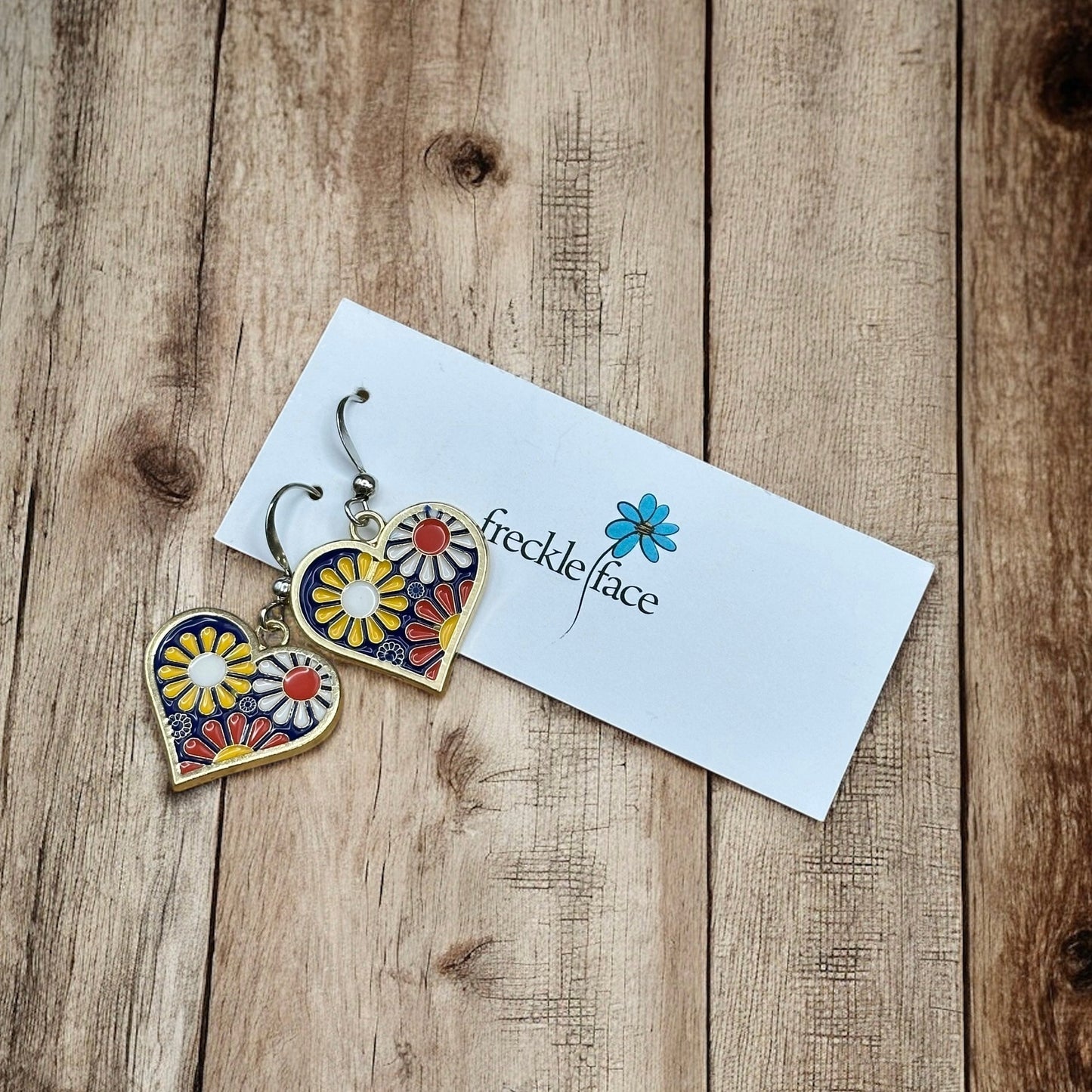Retro Flower Power Earrings – Colorful Enamel Dangles, Hypoallergenic & Lightweight - Velora Luxury Fashion