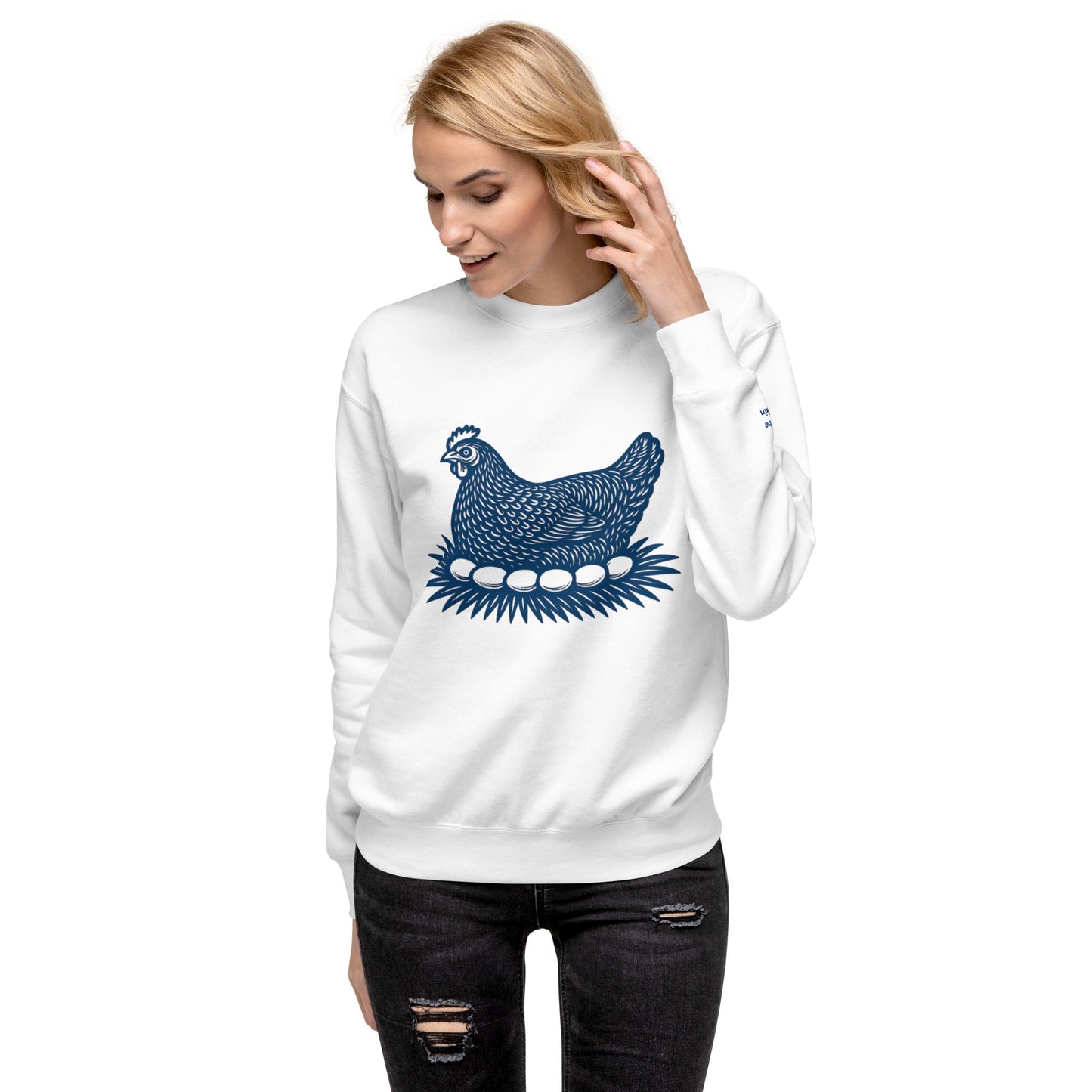 Retro Hen Unisex Premium Sweatshirt - Velora Luxury Fashion