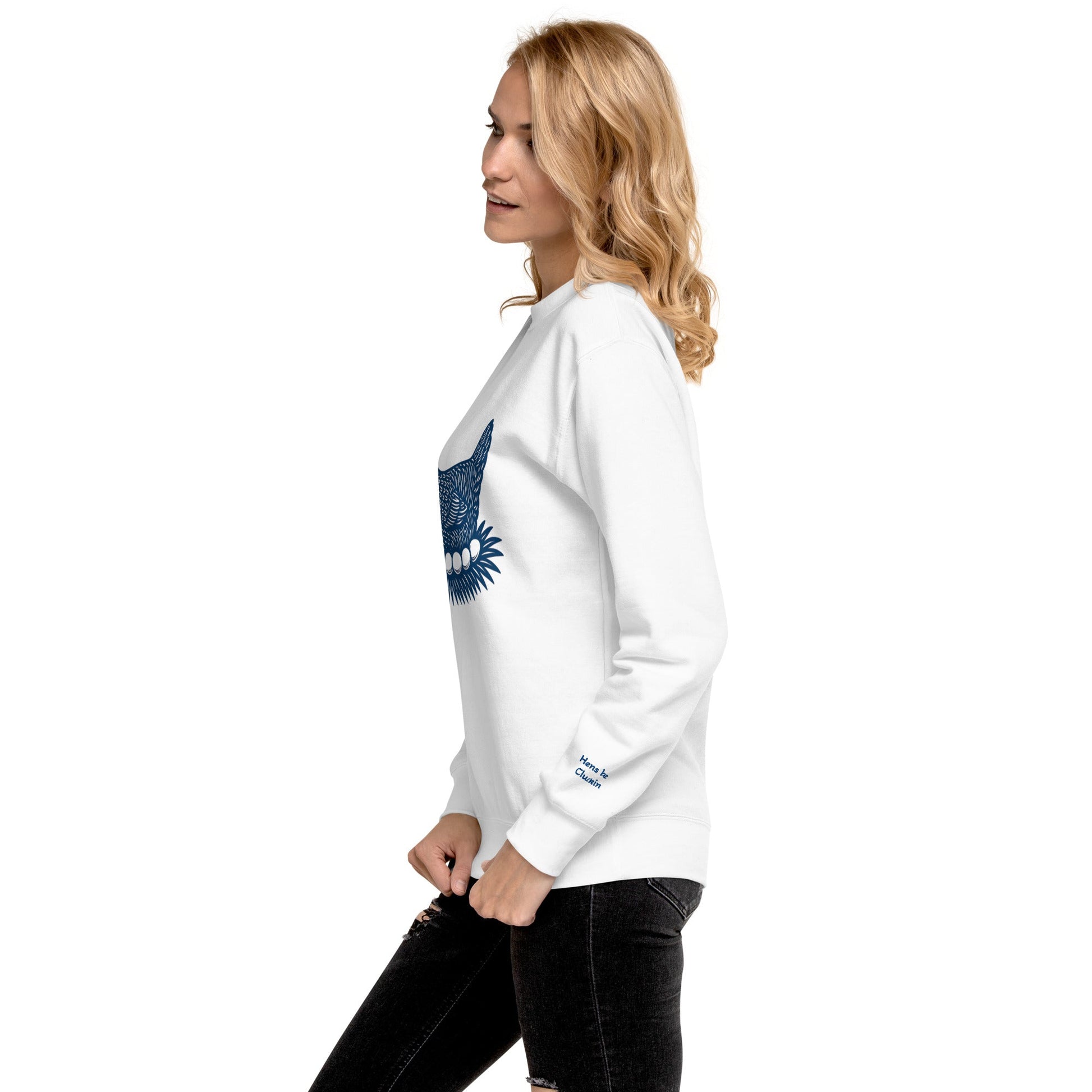 Retro Hen Unisex Premium Sweatshirt - Velora Luxury Fashion