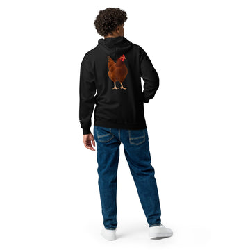 Rhode Island Red Unisex heavy blend zip bunny hug (hoodie) - Velora Luxury Fashion