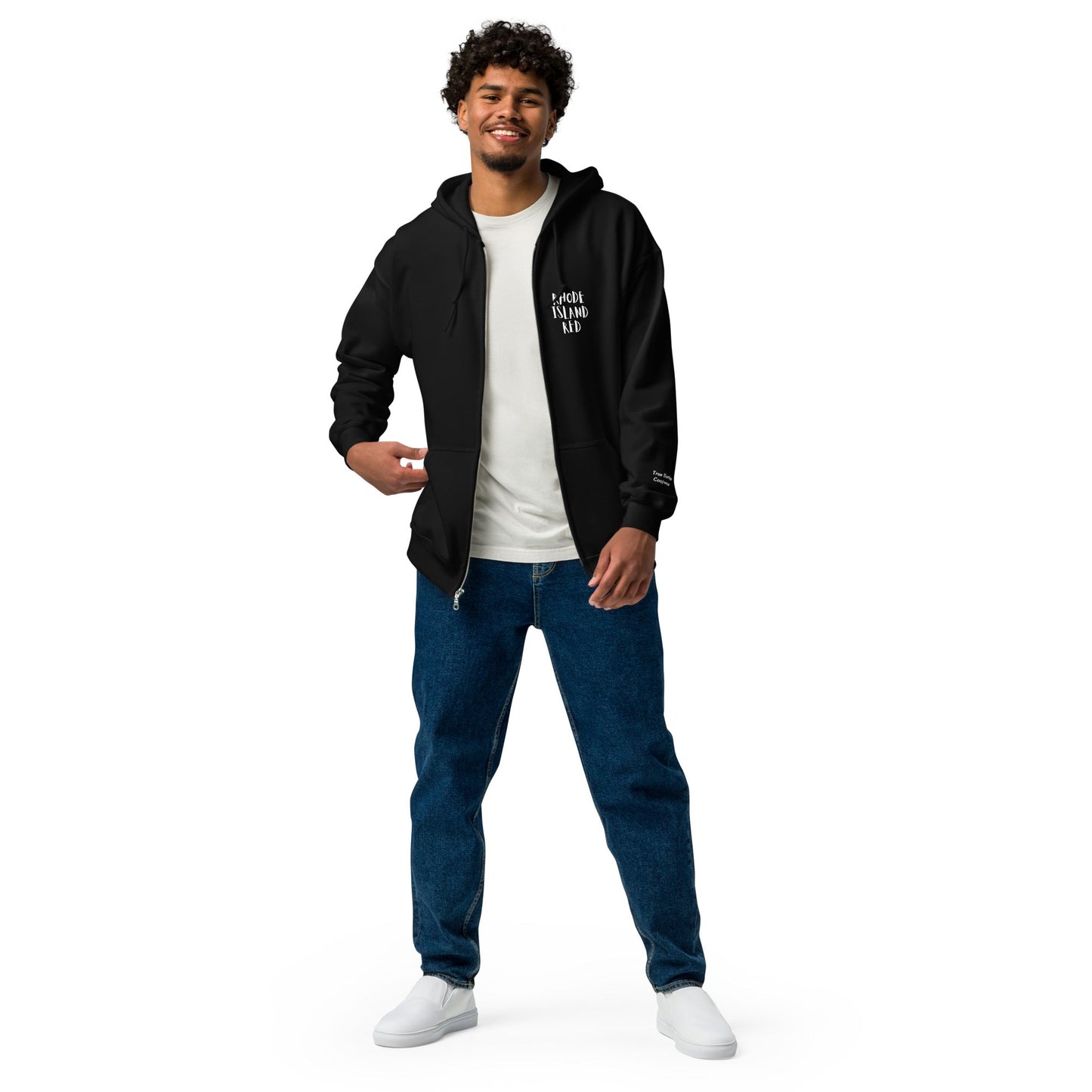 Rhode Island Red Unisex heavy blend zip bunny hug (hoodie) - Velora Luxury Fashion