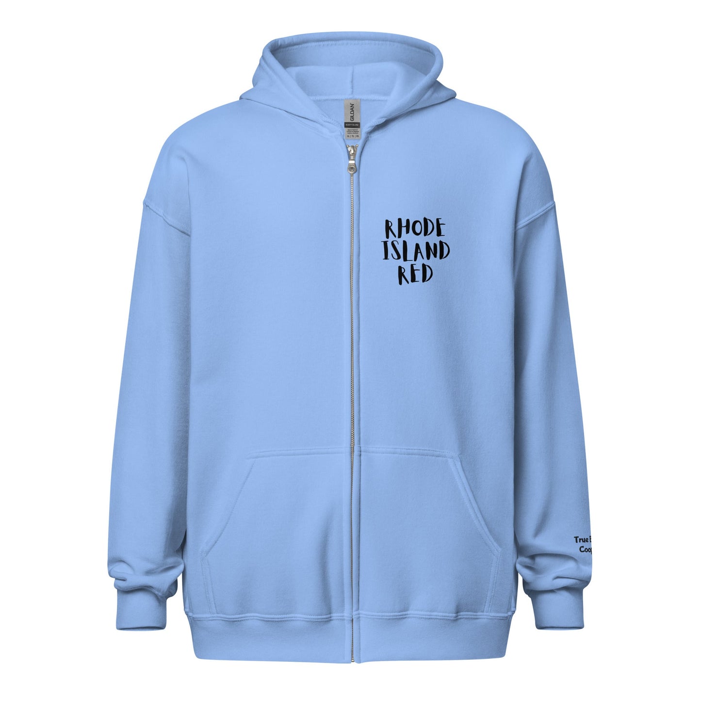 Rhode Island Red Unisex heavy blend zip bunny hug (hoodie) - Velora Luxury Fashion