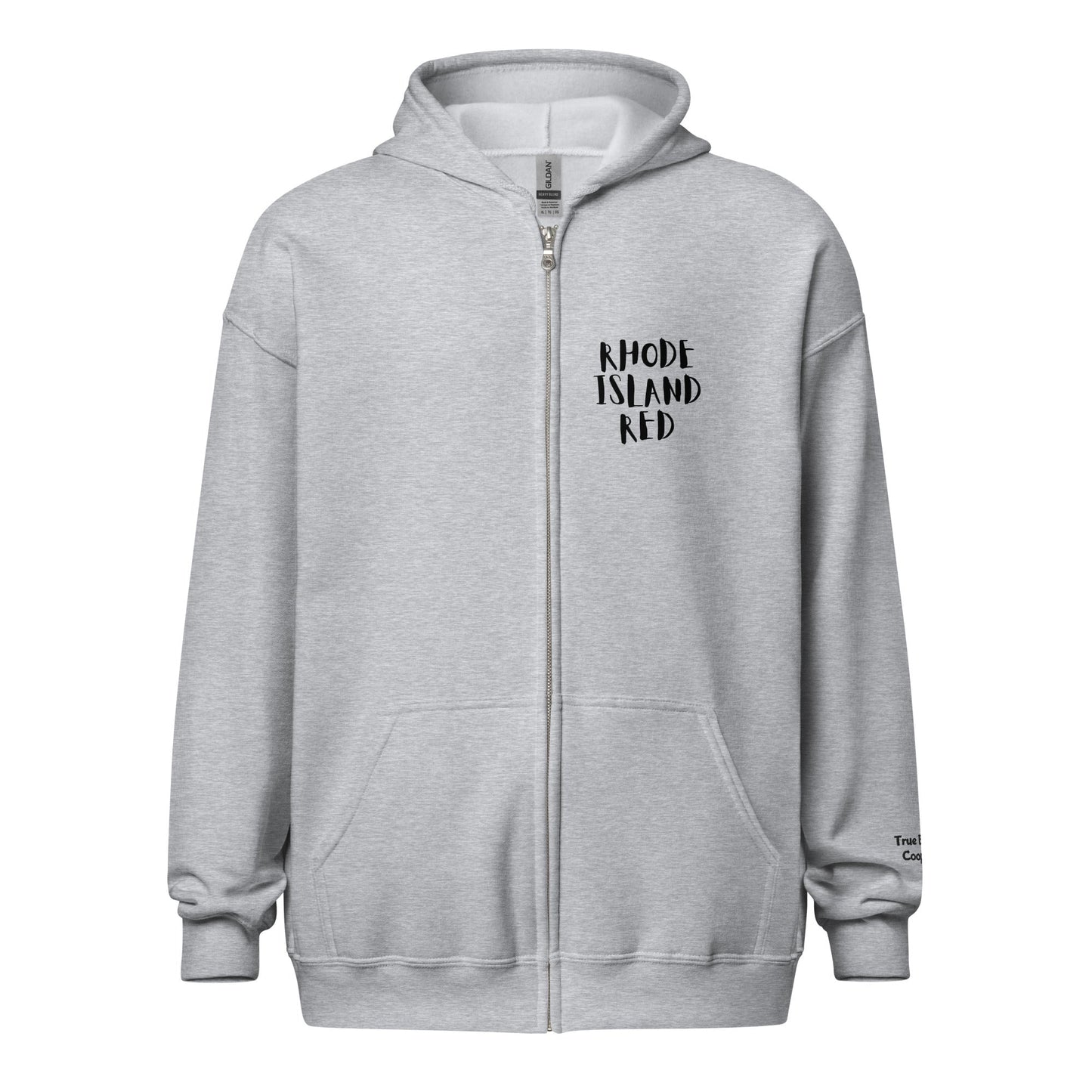 Rhode Island Red Unisex heavy blend zip bunny hug (hoodie) - Velora Luxury Fashion
