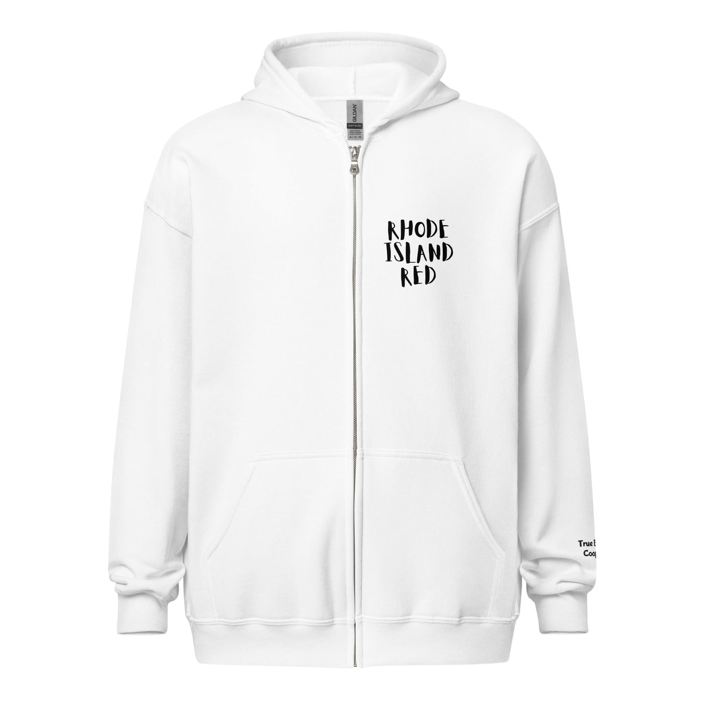 Rhode Island Red Unisex heavy blend zip bunny hug (hoodie) - Velora Luxury Fashion