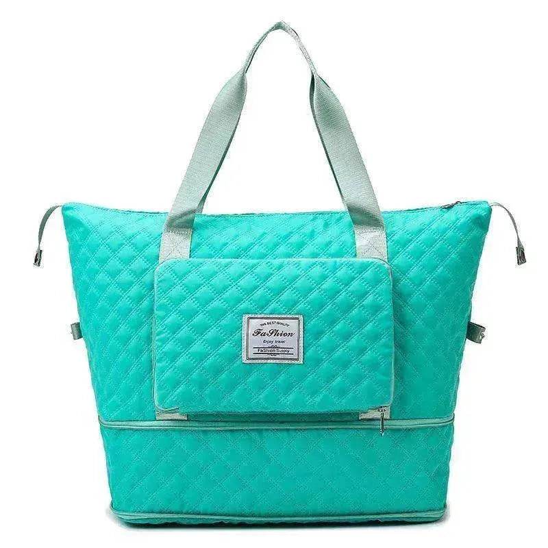 Rhombus Design Foldable Duffle: Large Capacity, Portable - Velora