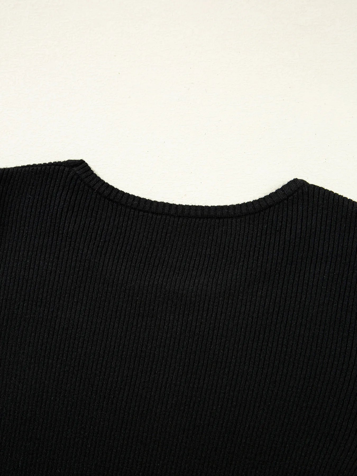 Ribbed Knit Cold Shoulder Sweater - Velora Luxury Fashion