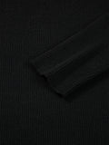 Ribbed Knit Cold Shoulder Sweater - Velora Luxury Fashion