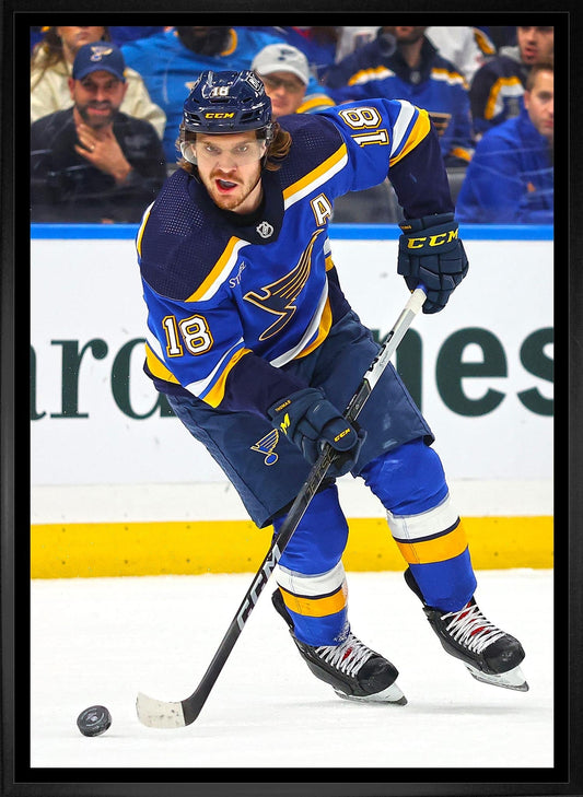 Robert Thomas 20x29 Framed Canvas St. Louis Blues - Velora Luxury Fashion