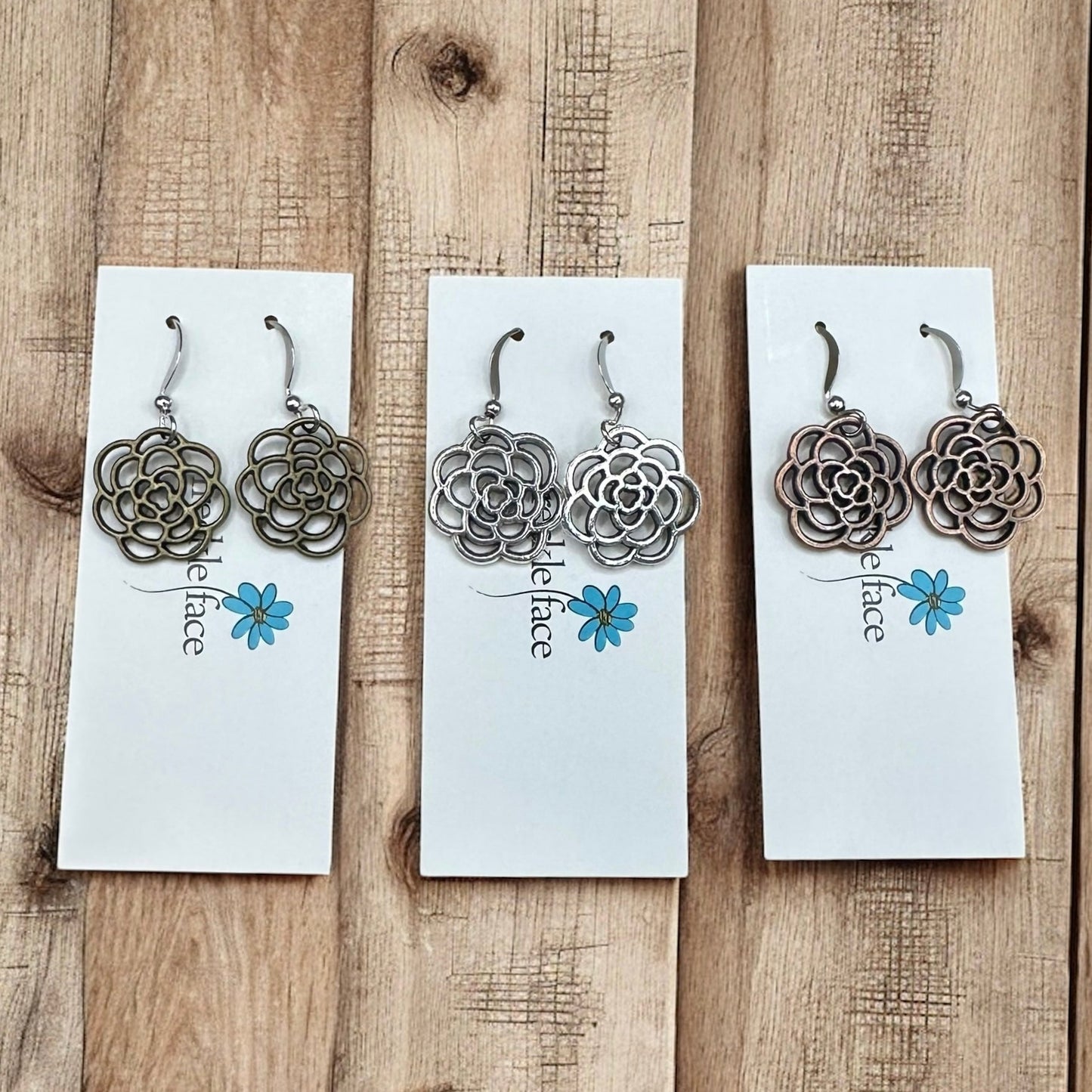 Rose Flower Earrings - Velora Luxury Fashion