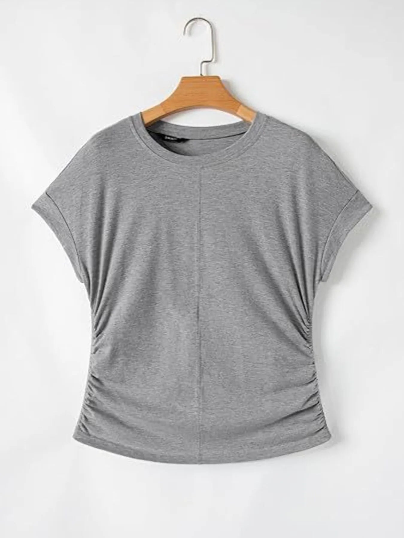 Round Neck Short Sleeve T-Shirt - Velora Luxury Fashion