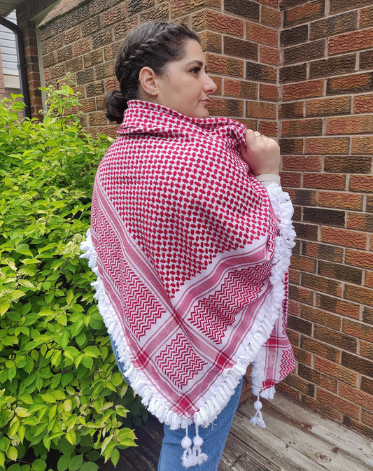Royal Shemagh (Keffiyeh) | Handmade Tassels - Velora Luxury Fashion
