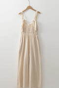 Ruched Sleeveless Wide Leg Jumpsuit - Velora Luxury Fashion