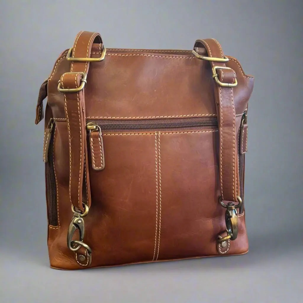 Rugged Earth Full Grain 2-in-1 Handbag & Backpack - Velora Luxury Fashion