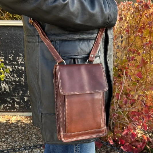 Rugged Earth Leather Organizer - Velora Luxury Fashion