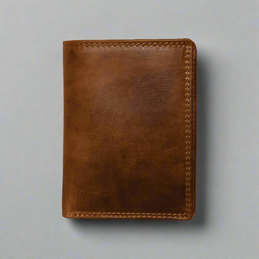 Rugged Earth Men's Trifold Leather Wallet with Zip Coin Pocket - Velora Luxury Fashion