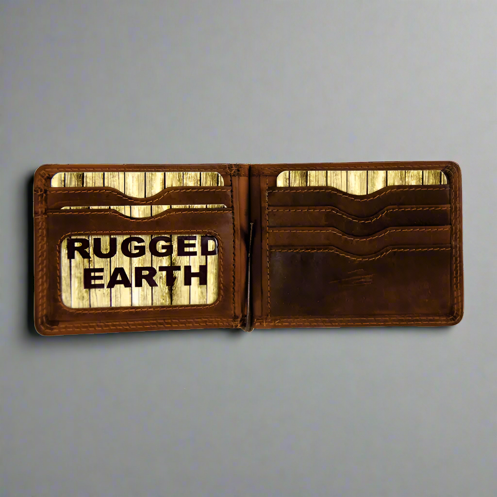 Rugged Earth Men's Leather Money Clip Wallet Boutique of Leathers/Open Road