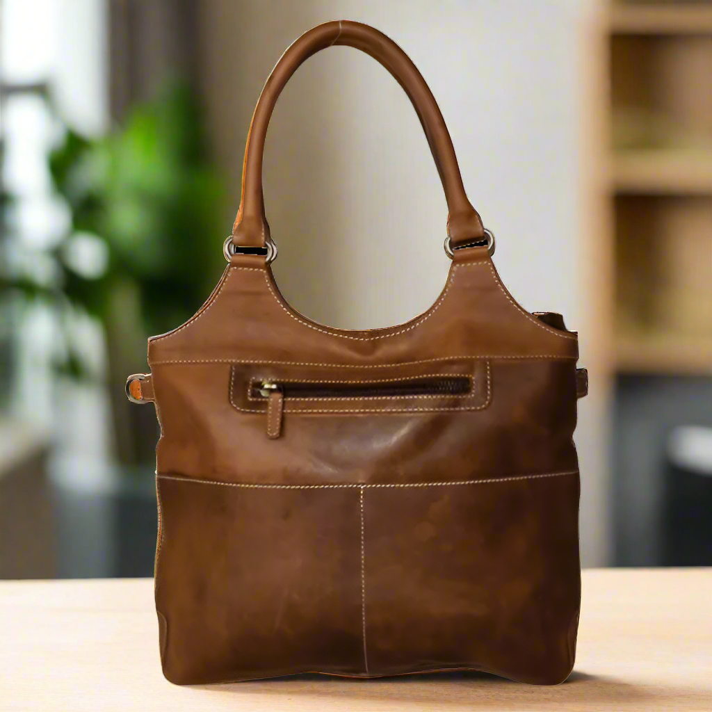 Rugged Earth Two Handle Bag - Velora Luxury Fashion