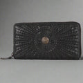 Rugged Earth Women's Wallet Zip Around Whip Stitch - Velora Luxury Fashion