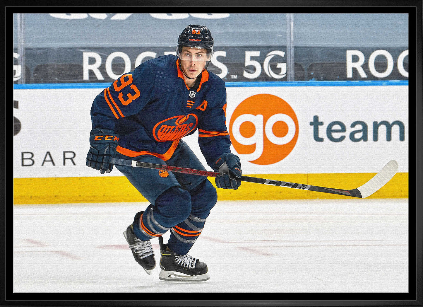 Ryan Nugent-Hopkins 20x29 Framed Canvas Oilers Action-H - Velora Luxury Fashion