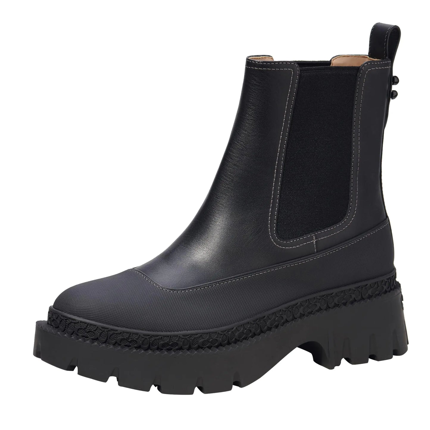 Coach Womens Jayla Leather Bootie Ankle Boot Black 6