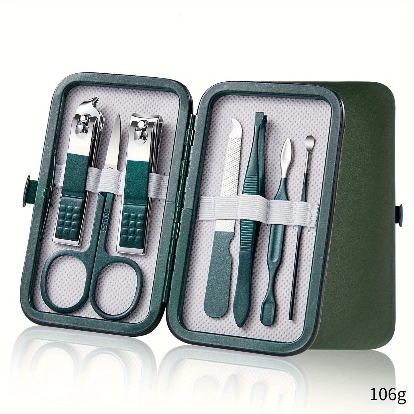 Professional 7/10/12/18 Piece Nail Care Kit Stainless Steel Manicure & Pedicure Set Nail Clipper Set with Travel Case - Velora