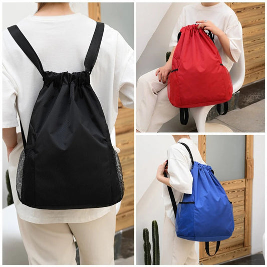 Sports Drawstring Backpack Sport Fitness Travel Outdoor Sackpack Women And Men Large Capacity Gym Swim Beach Bags Basketball Bag - Velora