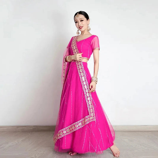 Traditional Indian Clothing Pakistani Sari Women's Elegant Dress Party Cosplay Dance Dress Stage Dress Velora