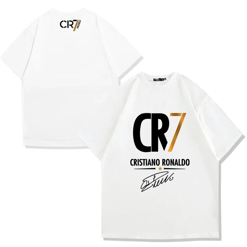 Ronaldo children's 3-14 years old 100% cotton T-shirt summer football sports parent-child casual fashion round neck T-shirt Velora